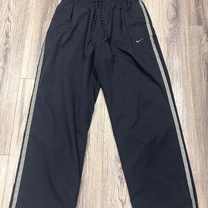 Nike Black Track Pants with Side Stripes